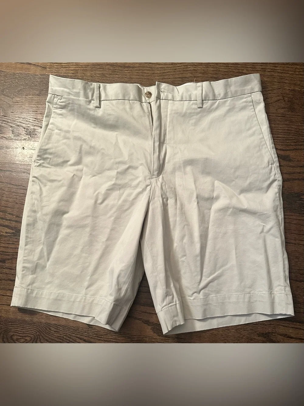 Polo by Ralph Lauren Cream Flat Front Chino Shorts